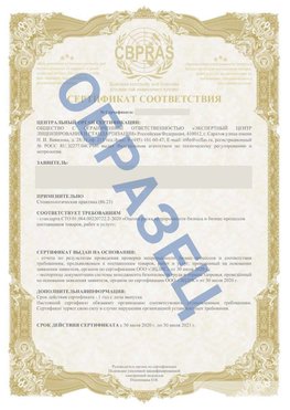 Образец Сертификат СТО 01.064.00220722.2-2020 Кинешма Сертификат СТО 01.064.00220722.2-2020 